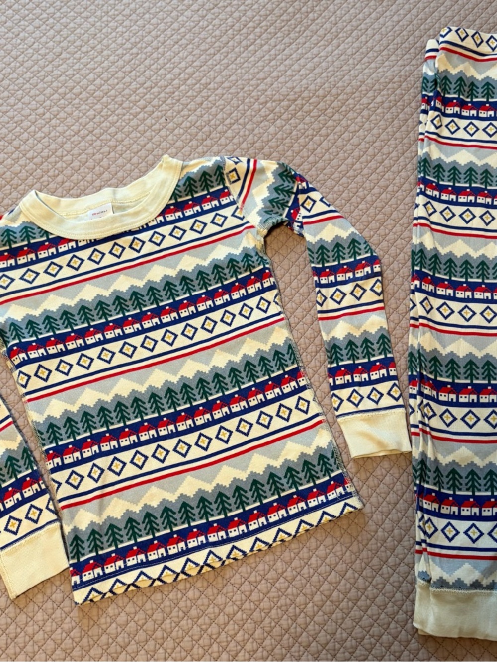 Hanna Andersson Cozy Fair Isle Long John Pajamas